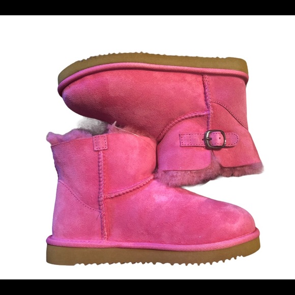Member’s Mark Girls Sheepskin Pink Boots Short 3 - Picture 2 of 8